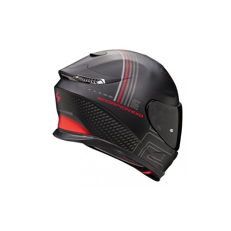 Casco integral de moto Scorpion EXO-GT SP AIR TECHLANE negro-gris-rojo liquidación