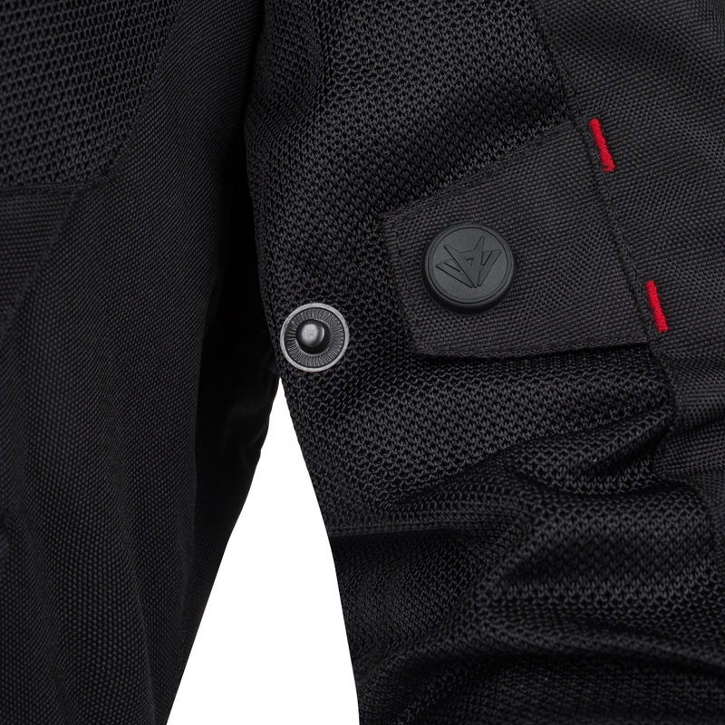 Chaqueta de moto para mujer RSA Runway negro-rojo - calidad II
