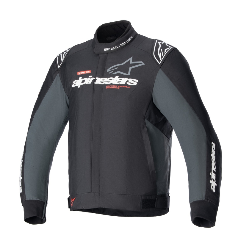 Chaqueta de moto Alpinestars Monza Sport Negro-Gris-Rojo-Blanco