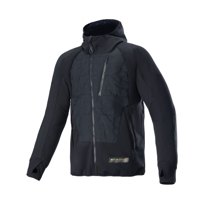 Chaqueta de moto híbrida negra Alpinestars MO.ST.EQ