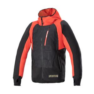 Chaqueta de moto Alpinestars MO.ST.EQ Hybrid negra y roja
