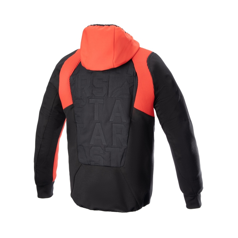 Sudadera de moto híbrida Alpinestars MO.ST.EQ negra y roja