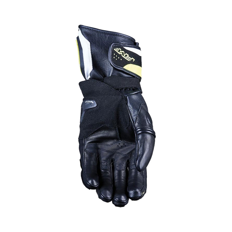 Guantes de moto FIVE RFX4 EVO blanco-amarillo fluo