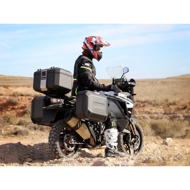 baúl de aluminio para moto SHAD Terra TR48 BLACK EDITION - II. calidad