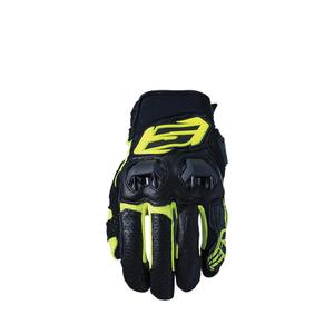 Guantes de moto FIVE SF3 negro-amarillo fluo