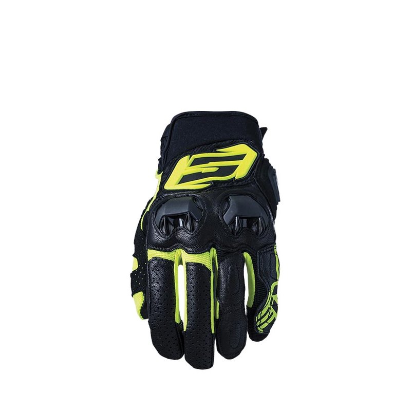 Guantes de moto FIVE SF3 negro-amarillo fluo liquidación