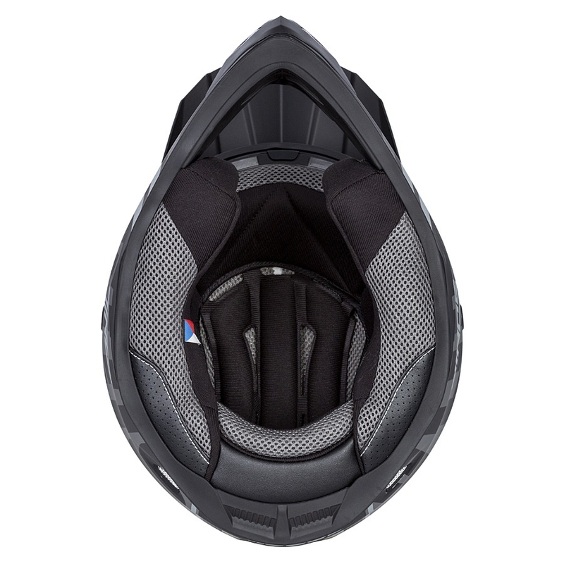 Casco de motocross infantil Cassida Cross Cup Sonic Junior gris mate-negro