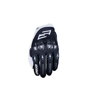 Guantes de moto FIVE Stunt Evo2 Airflow blanco y negro
