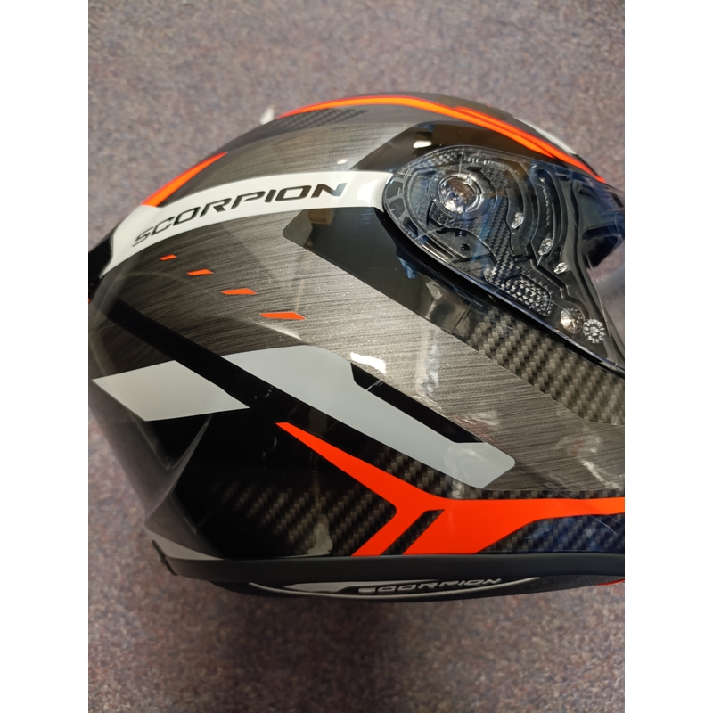 Casco integral de moto Scorpion EXO-1400 EVO II AIR ACCORD gris-rojo - calidad II