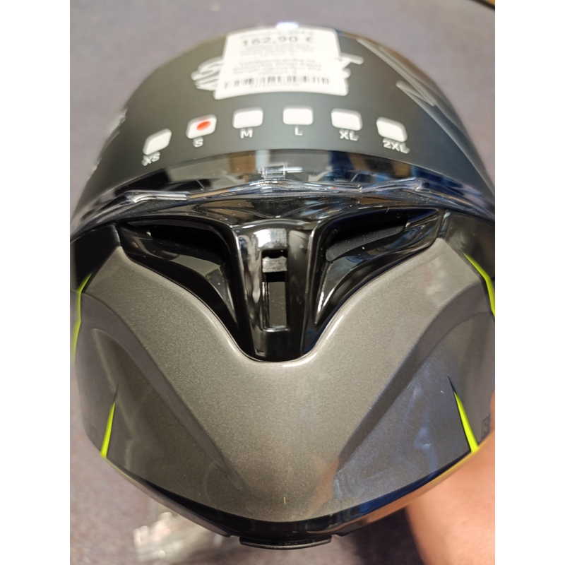 Casco de moto abatible Street Racer Ranger negro-amarillo fluo - grado II