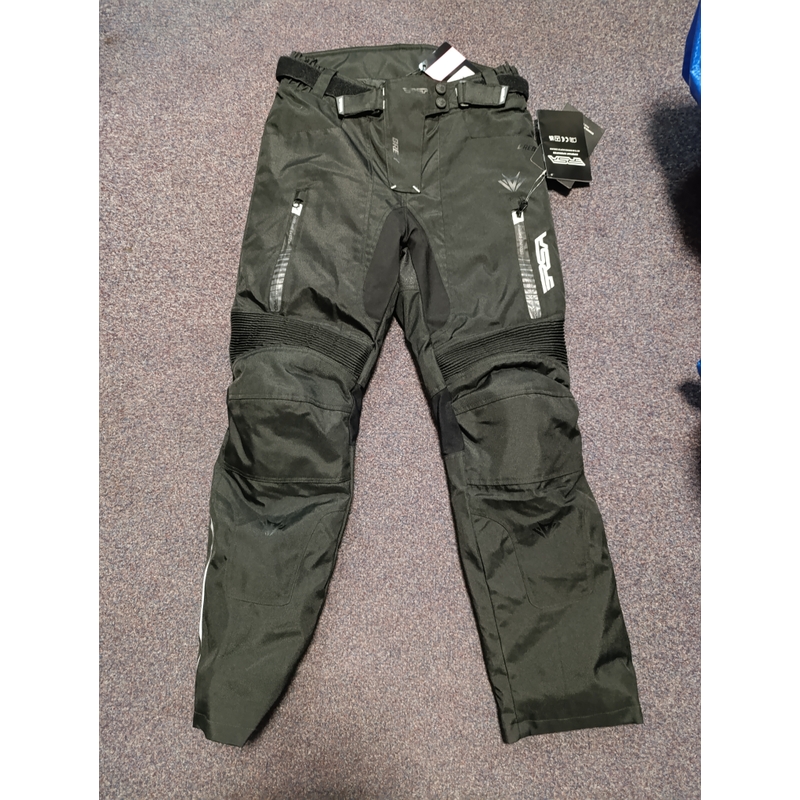 Pantalones moto mujer RSA Greby 2 blanco y negro - calidad II