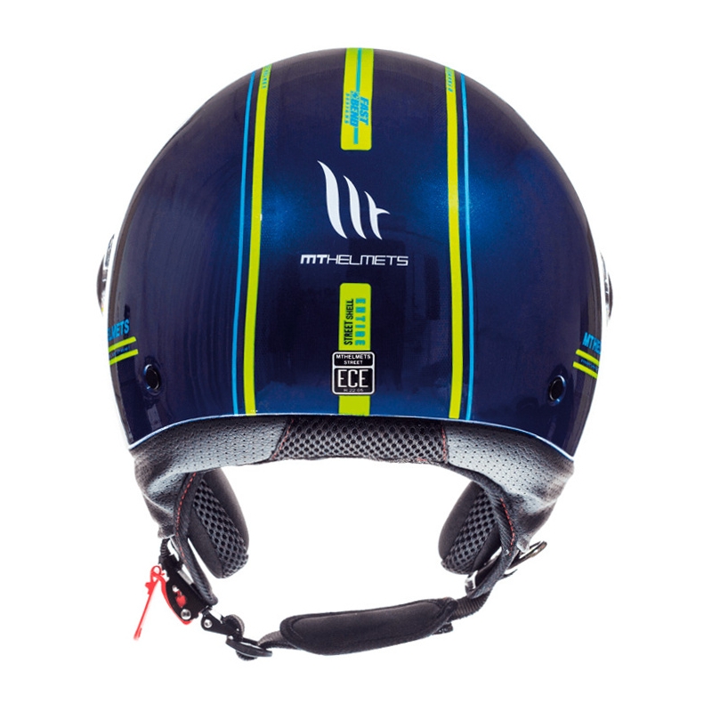 Přilba na motorku otevřená MT Street Entire modro-fluo žlutá výprodej