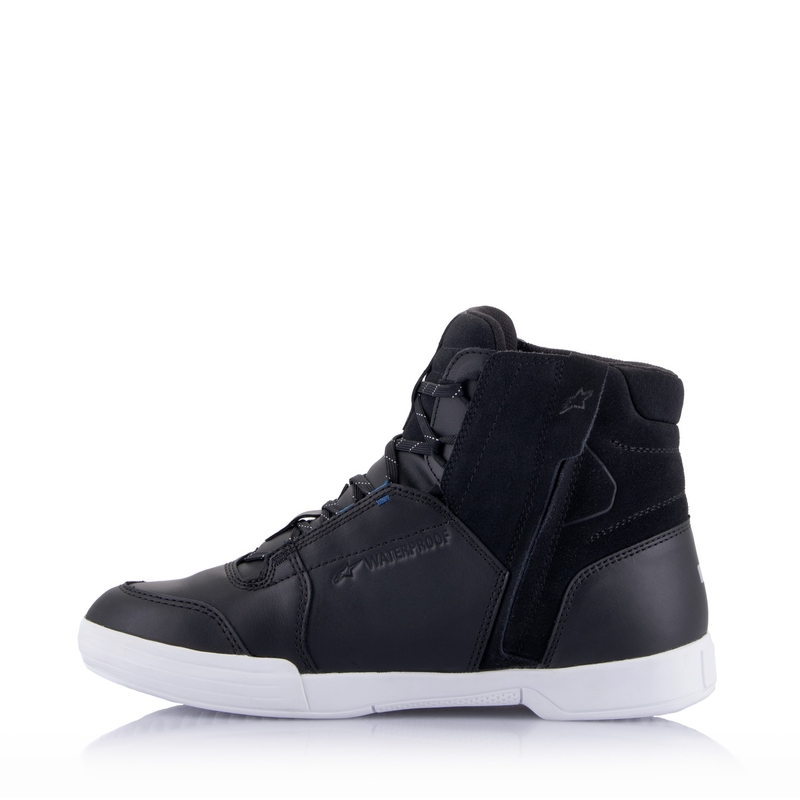 Botas de moto Alpinestars Chrome Drystar Negras, Blancas y Azules