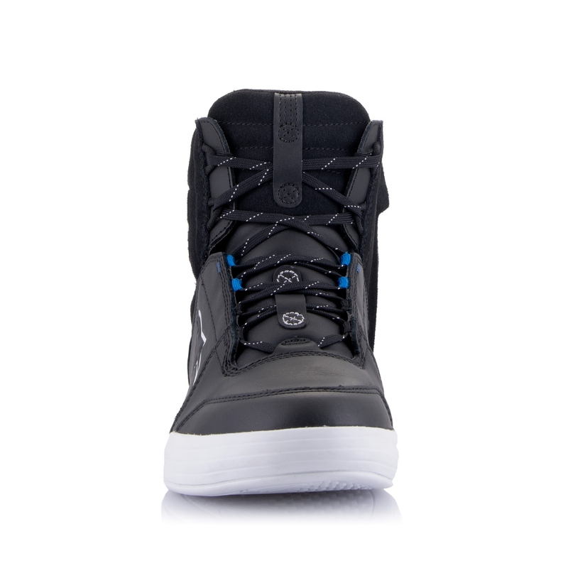 Botas de moto Alpinestars Chrome Drystar Negras, Blancas y Azules