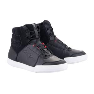 Botas de moto Alpinestars para mujer Stella Chrome Drystar en negro, blanco y rosa