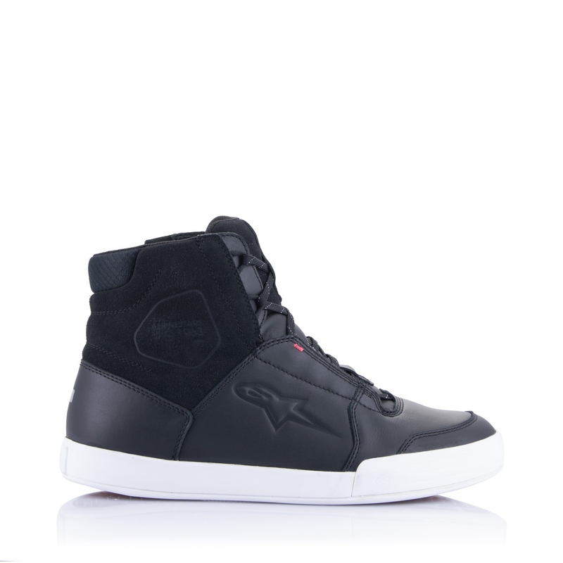 Botas de moto Alpinestars para mujer Stella Chrome Drystar en negro, blanco y rosa