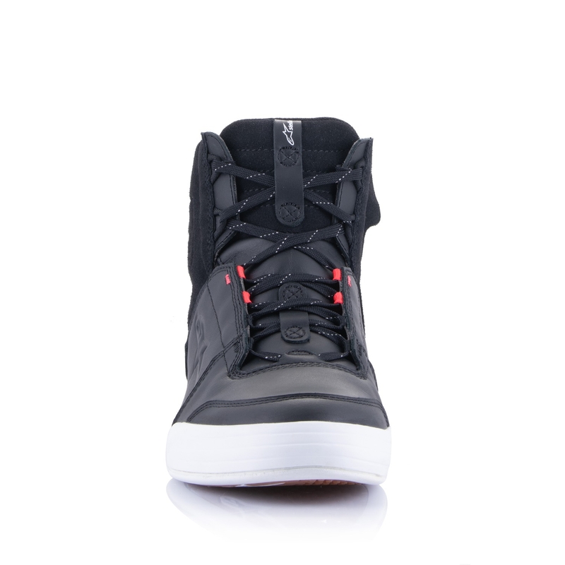 Botas de moto Alpinestars para mujer Stella Chrome Drystar en negro, blanco y rosa