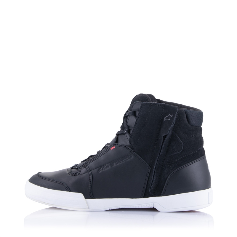 Botas de moto Alpinestars para mujer Stella Chrome Drystar en negro, blanco y rosa