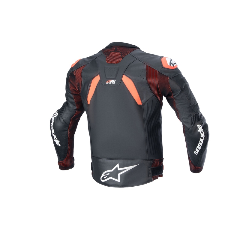 Chaqueta de moto Alpinestars GP Plus R 4 Rideknit Negro-Rojo Flúor-Blanco