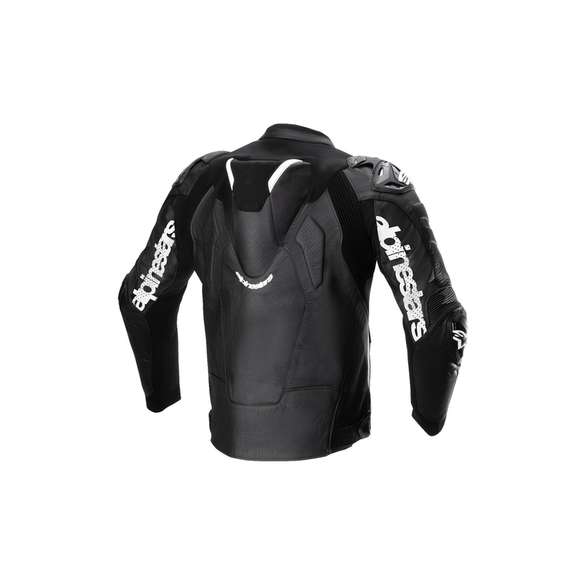 Chaqueta de moto de cuero Alpinestars Atem 5 negro-blanco