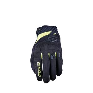 Guantes de moto FIVE RS3 EVO negro-amarillo fluo