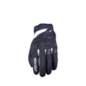 Guantes de moto para niño FIVE RS3 EVO blanco y negro