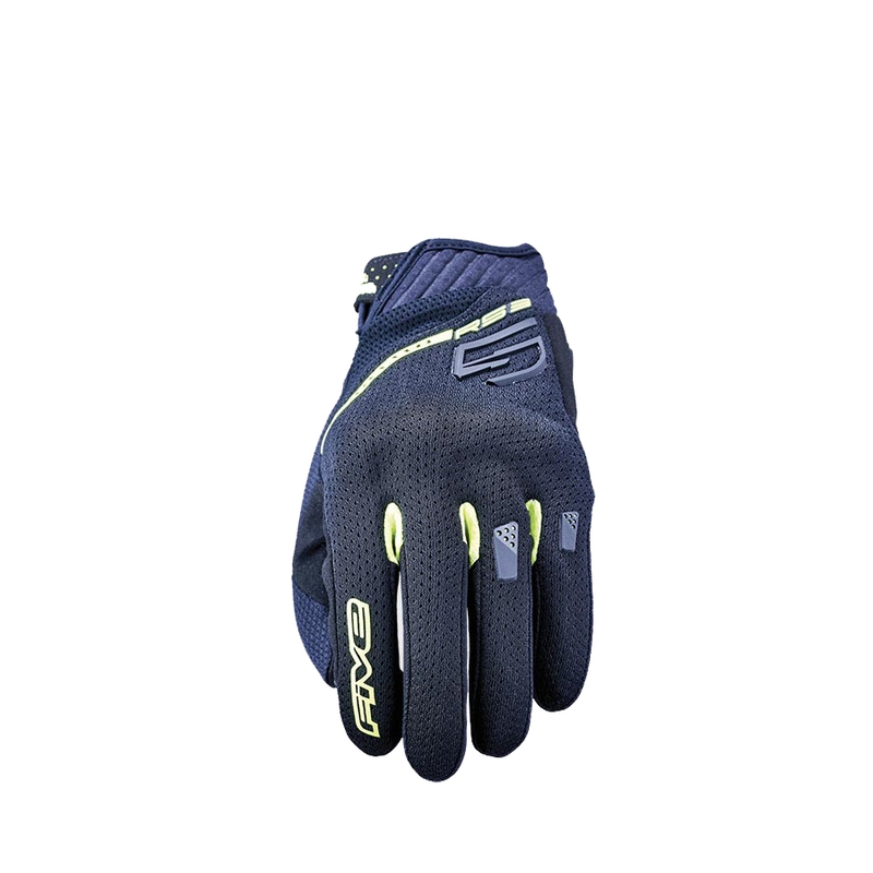 Guantes de moto FIVE RS3 EVO Airflow negro-amarillo fluo