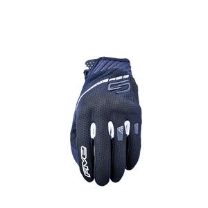 Guantes de moto FIVE RS3 EVO Airflow blanco y negro