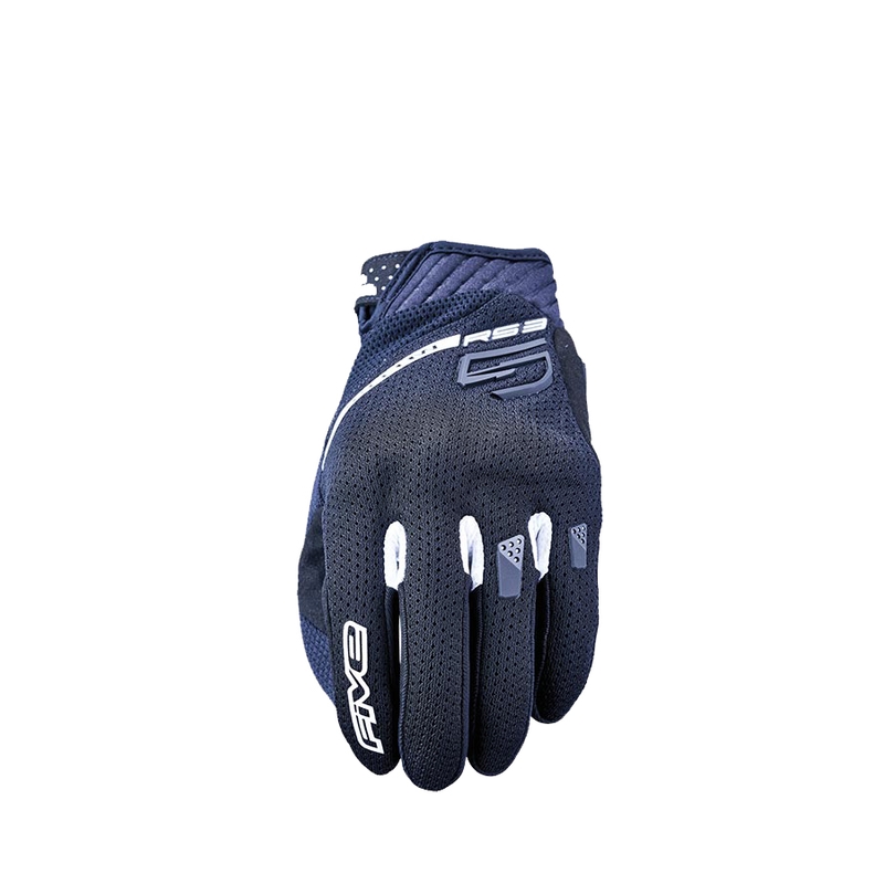 Guantes de moto FIVE RS3 EVO Airflow blanco y negro
