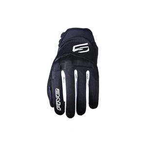 Guantes de moto FIVE Globe EVO blanco y negro