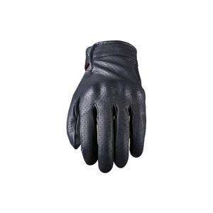 Guantes de cuero para moto FIVE Mustang EVO negro