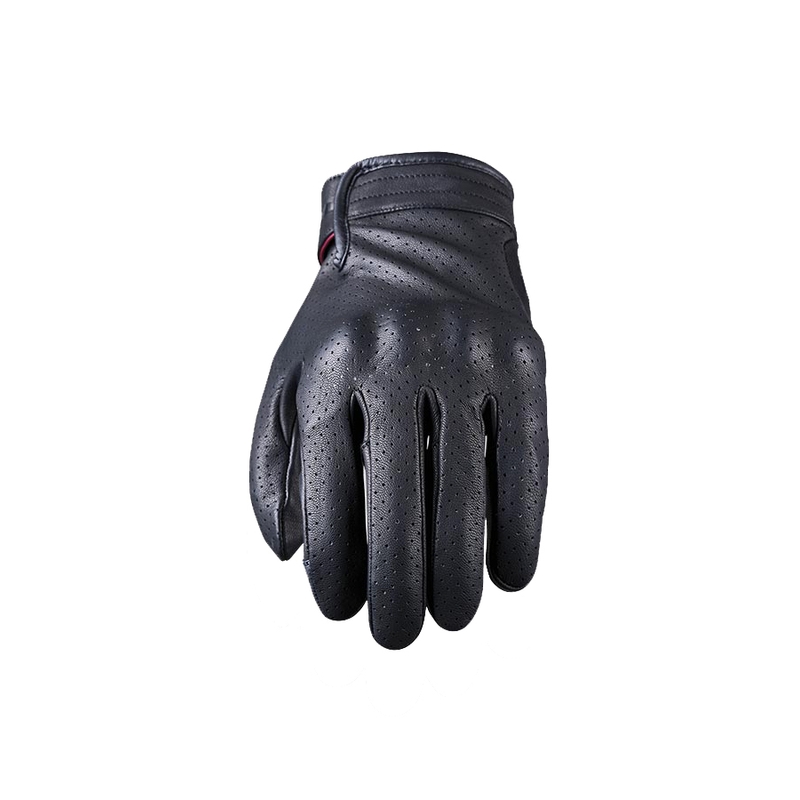 Guantes de cuero para moto FIVE Mustang EVO negro