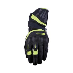 Guantes de moto FIVE TFX2 WP negro-amarillo fluo