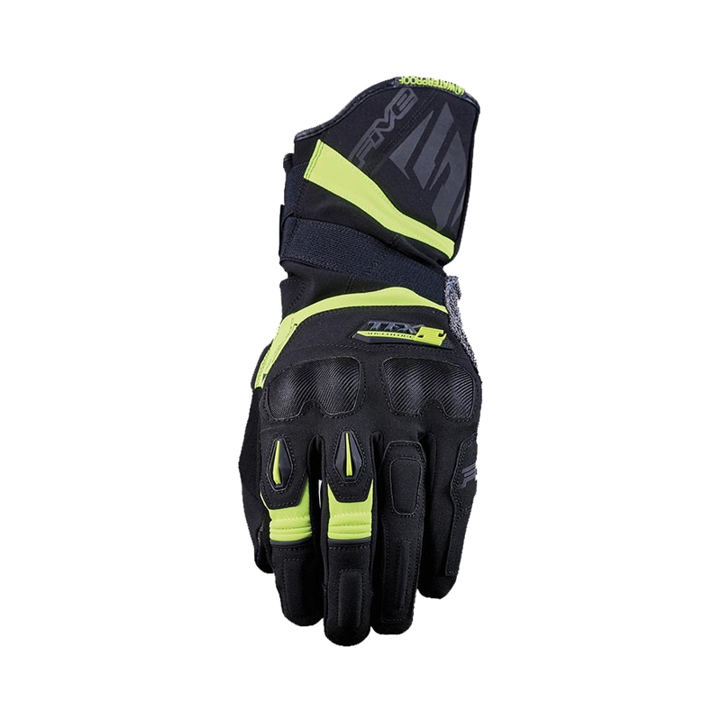 Guantes de moto FIVE TFX2 WP negro-amarillo fluo liquidación