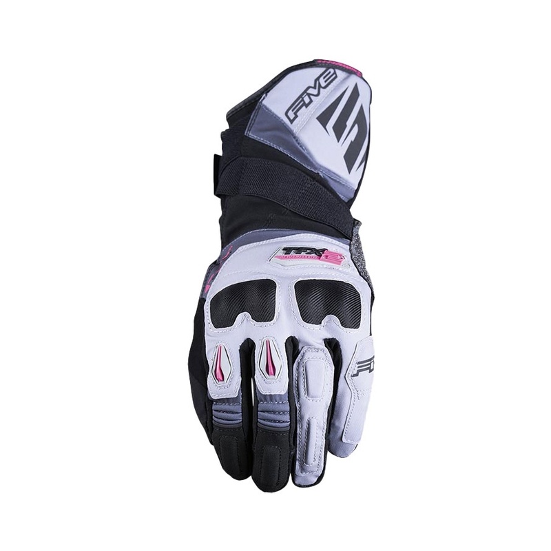 Guantes de moto para mujer FIVE TFX2 WP gris-rosa