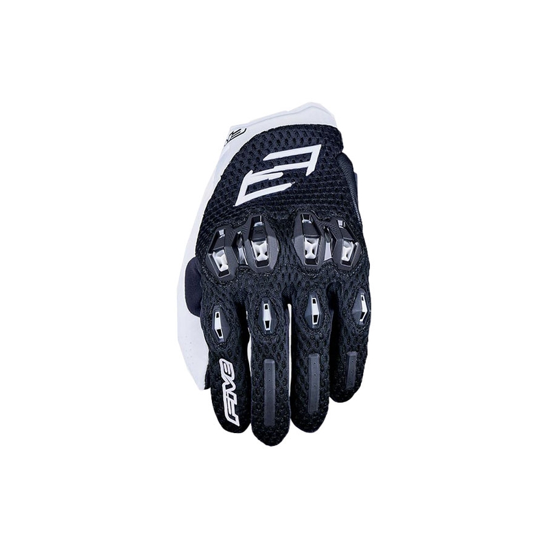 Guantes de moto FIVE Stunt EVO 2 Airflow para mujer en blanco y negro