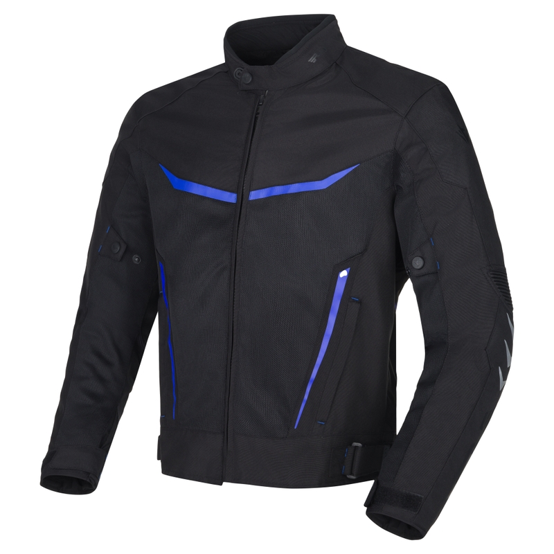 Chaqueta de moto RSA Runway negro-azul - calidad II