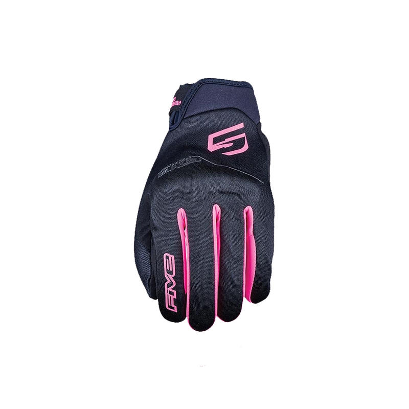 Guantes de moto para mujer FIVE Globe EVO negro-rosa fluo liquidación