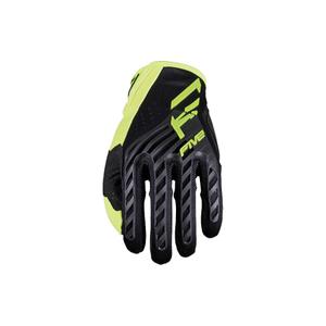 Guantes de motocross FIVE MXF3 EVO negro-amarillo fluo