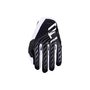 Guantes de motocross FIVE MXF3 EVO blanco y negro