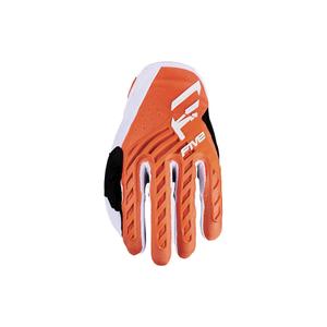 Guantes de motocross infantiles FIVE MFX3 EVO naranja y blanco