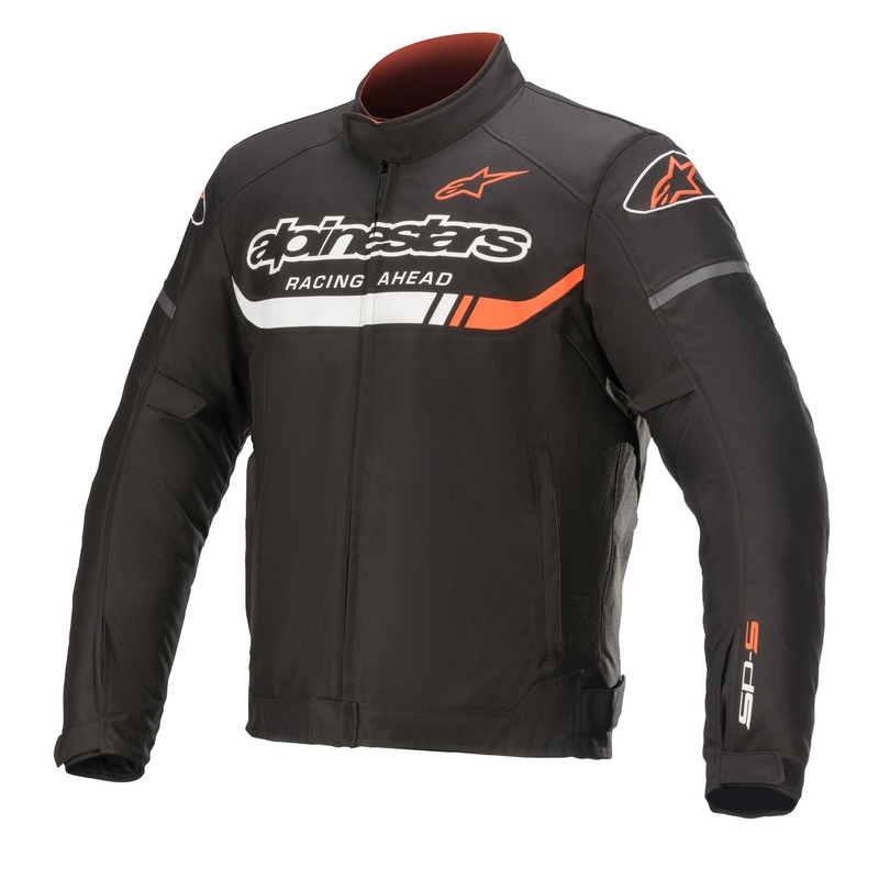 Chaqueta de moto Alpinestars T-SP S Ignition Waterproof Negra-Blanca-Roja Flúor
