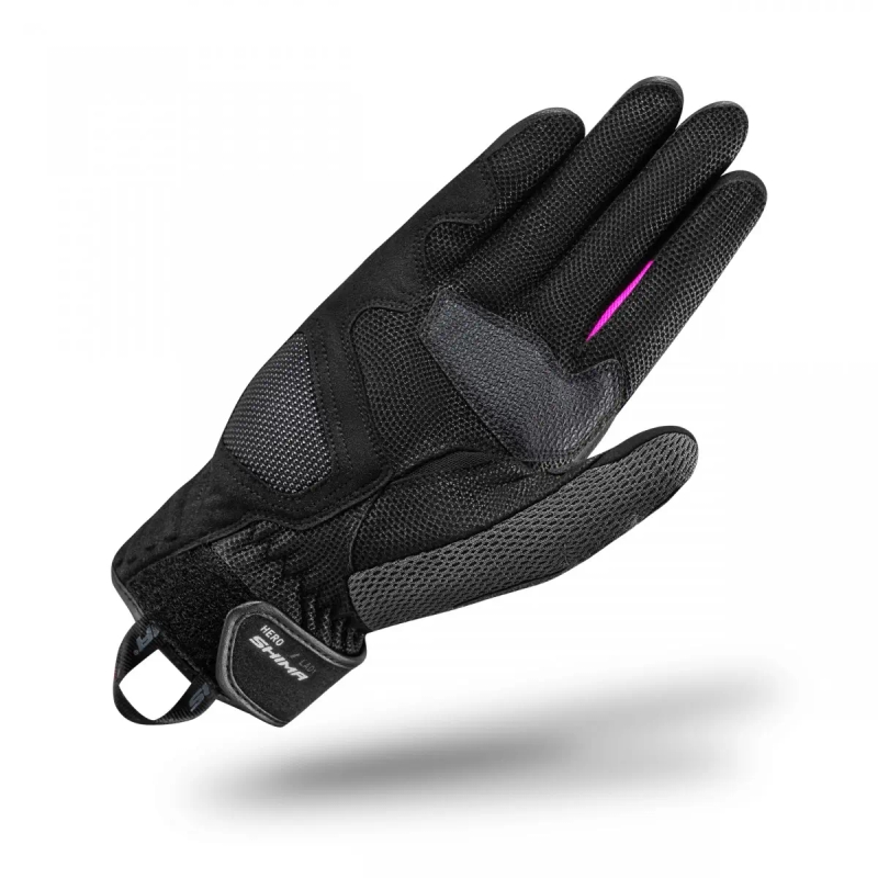 Guantes de moto para mujer Shima Hero negro y rosa