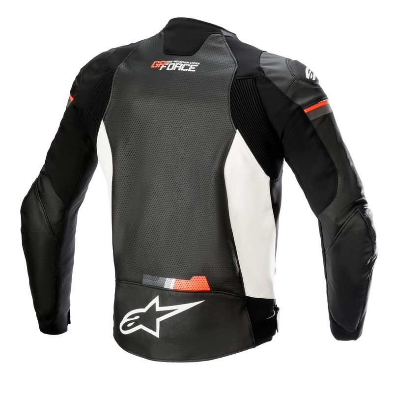 Chaqueta de moto Alpinestars GP Force Airflow Negro-Blanco-Rojo Flúo