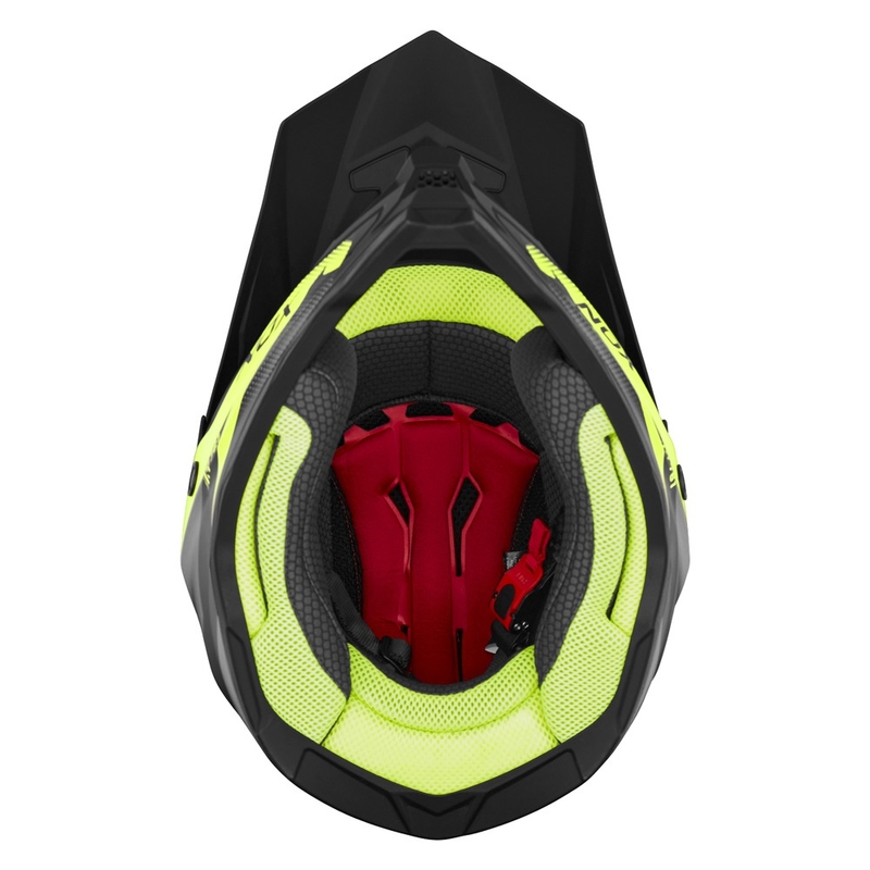 Casco de motocross infantil NOX N761 MX amarillo fluo-negro-gris