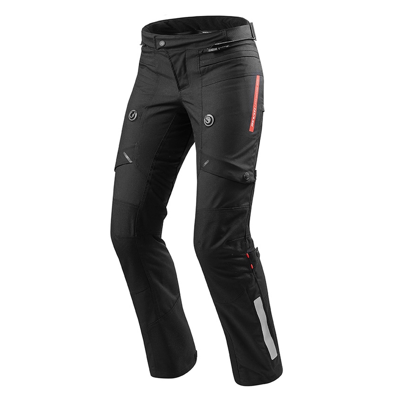 Pantalones de moto Revit Horizon 2 para mujer, negros, recortados liquidación