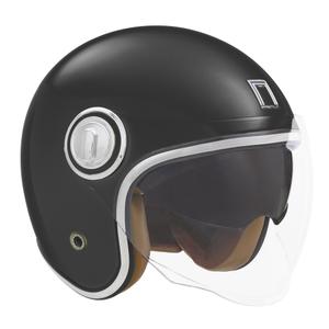 Casco de moto abierto NOX PREMIUM Heritage negro mate