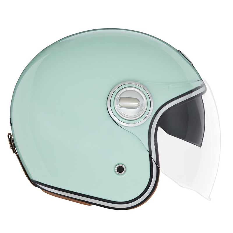 Casco de moto abierto NOX PREMIUM Heritage verde pastel
