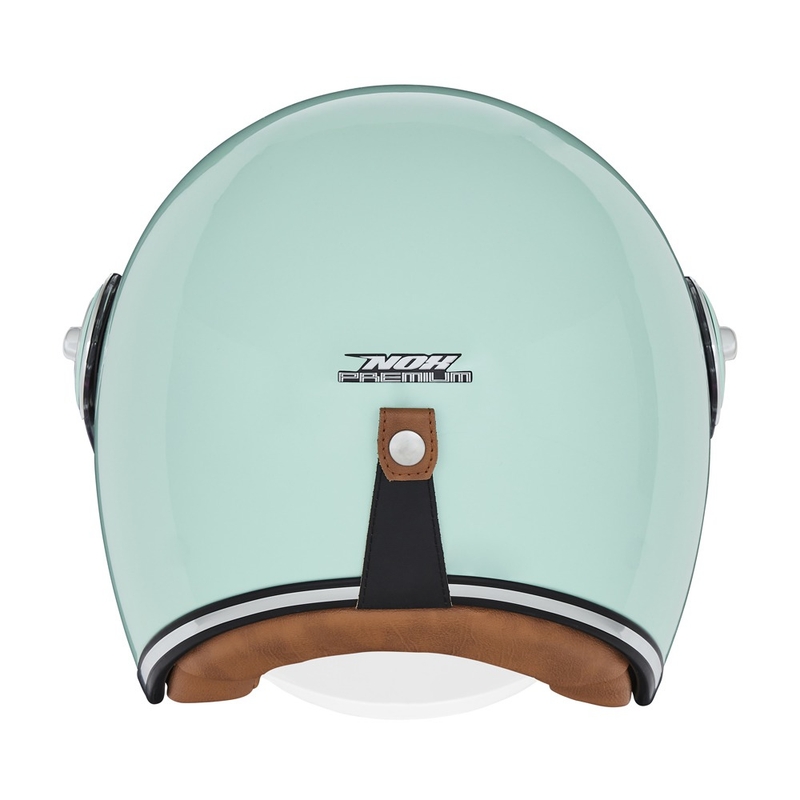 Casco de moto abierto NOX PREMIUM Heritage verde pastel