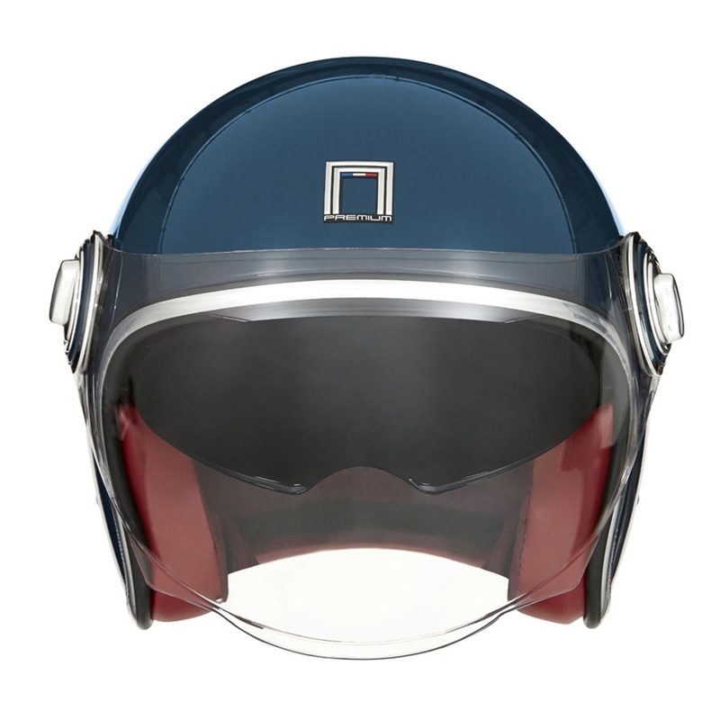 Casco de moto abierto NOX PREMIUM Heritage azul petróleo